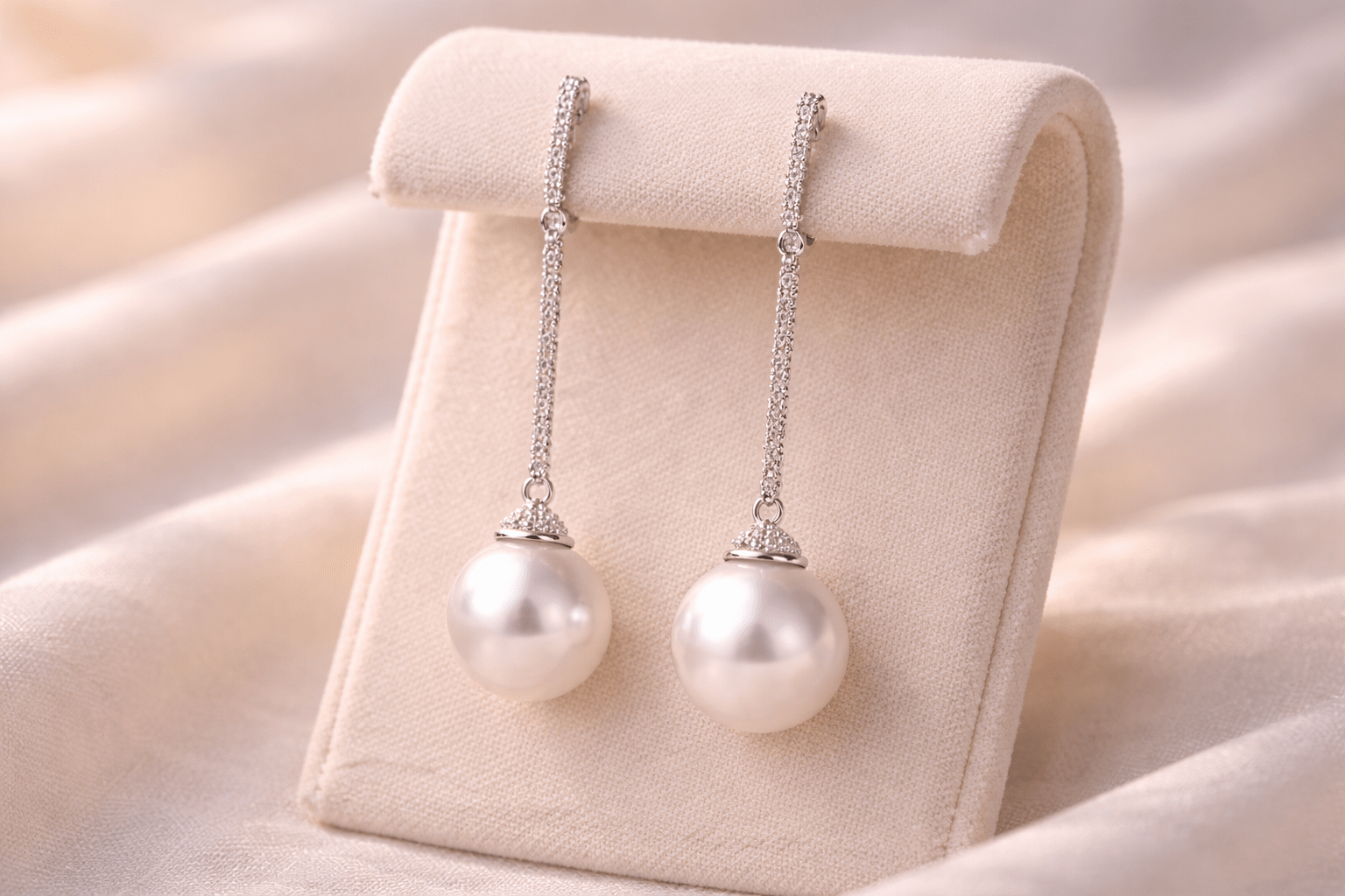 pearlsonly-blog-100-image-2-pearl - Elegancia de aretes colgantes con perla de longitud media - Joyas con perlas - pearlsonly