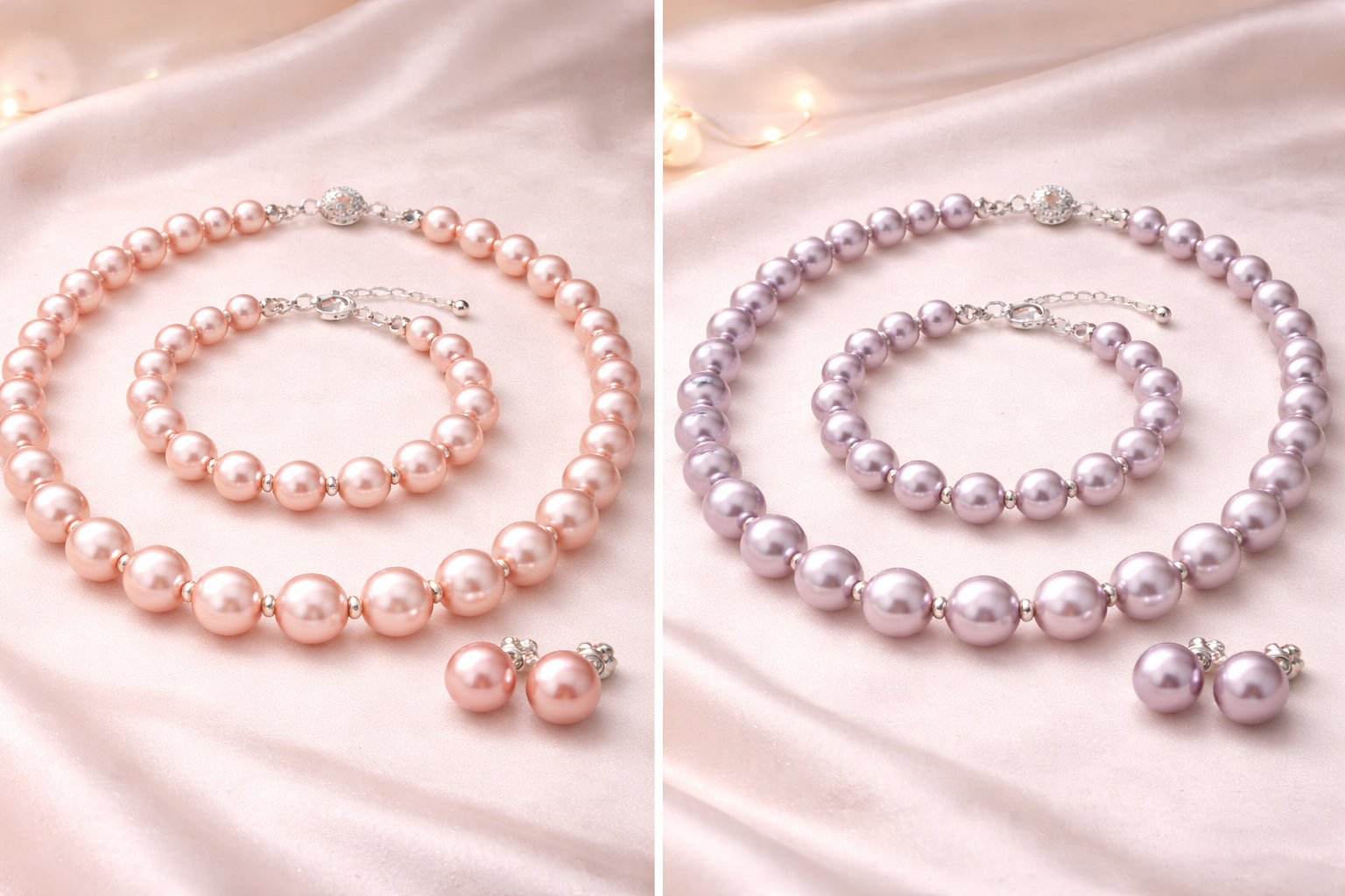 pearlsonly-blog-109-image-6-pearl - Conjunto de collar y aretes de perlas rosa y lavanda - Joyas de Perlas - pearlsonly