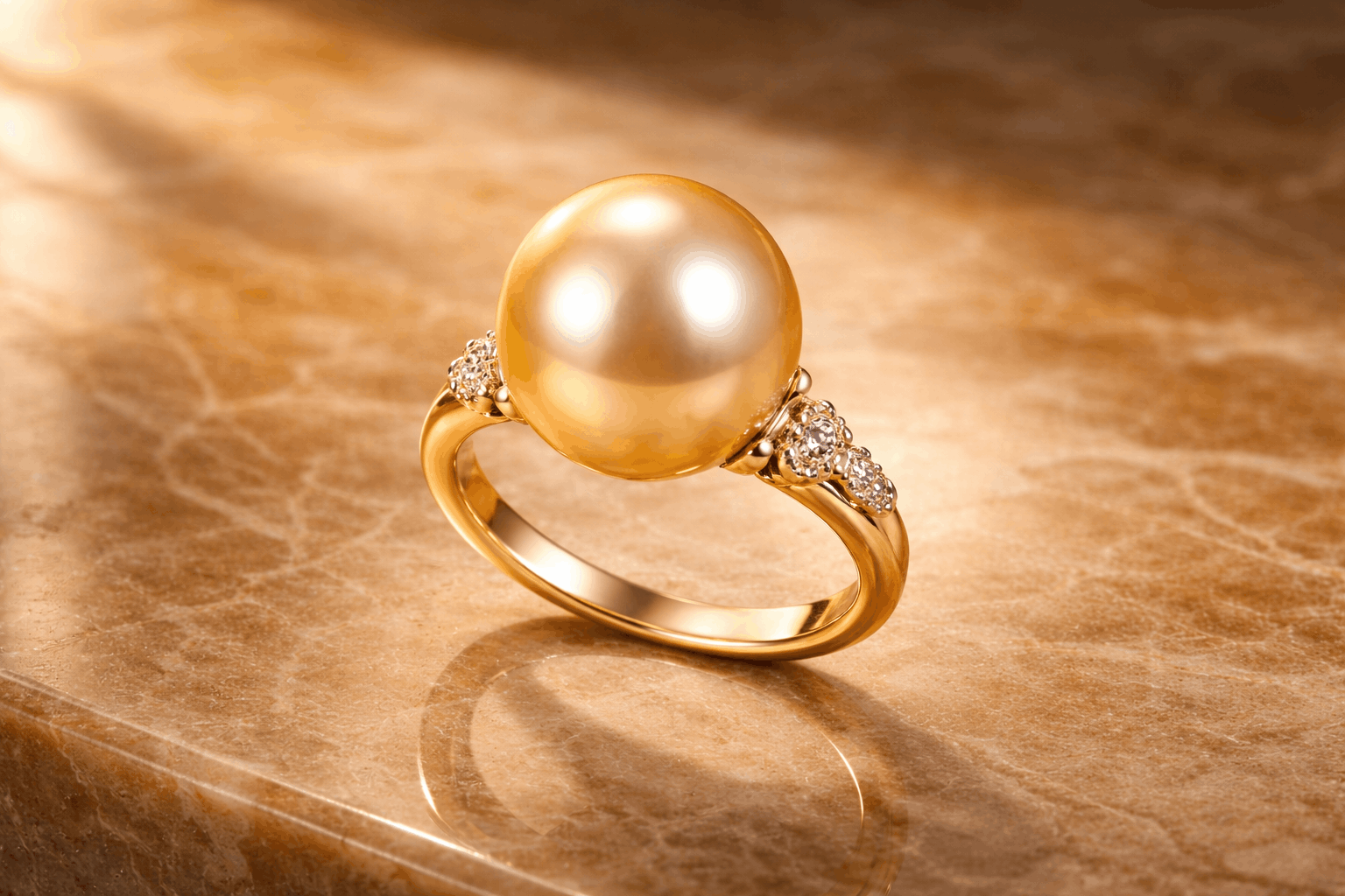 04. Anillos de compromiso con perlas del Mar del Sur
