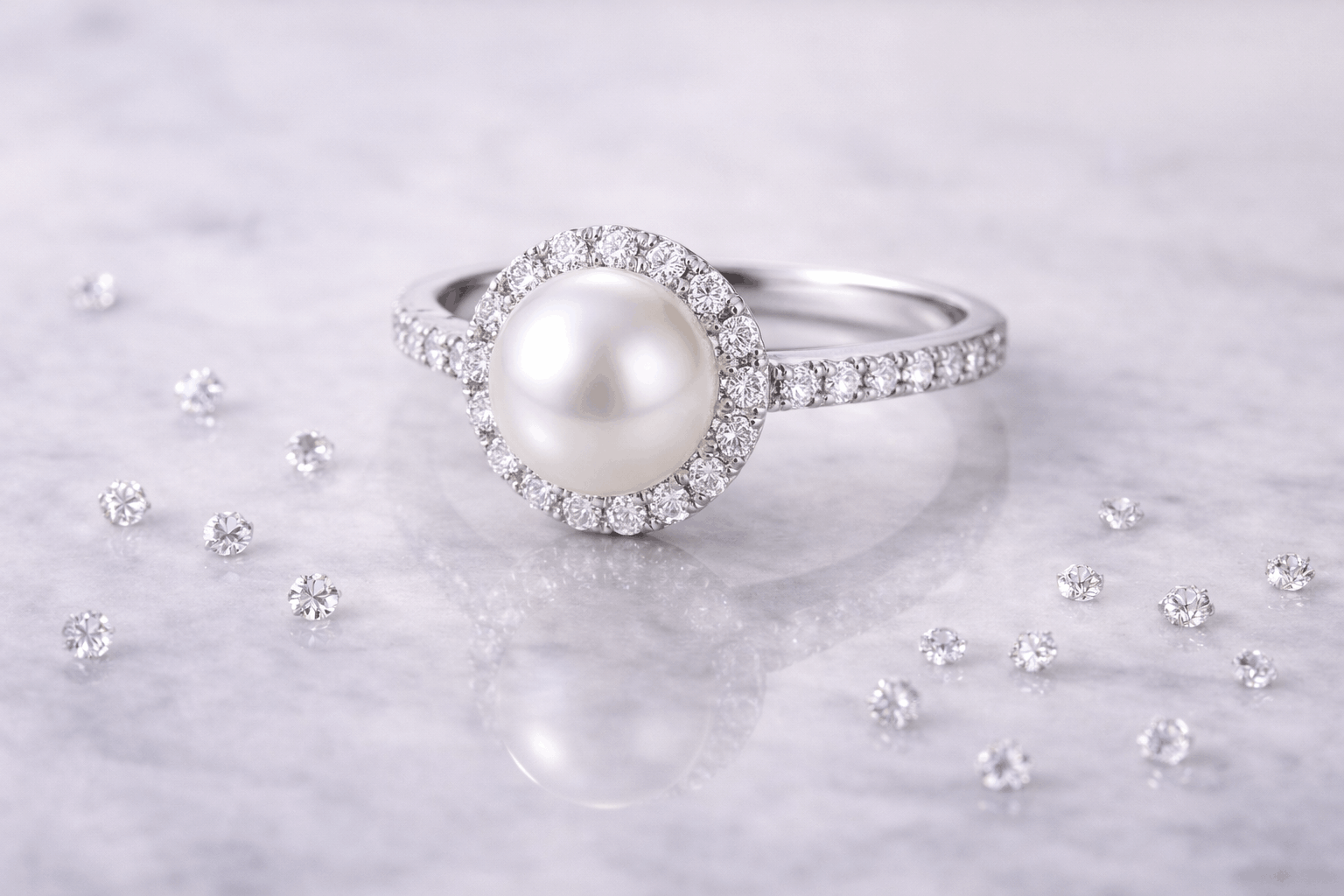 07. Detalles en diamante en monturas con perla