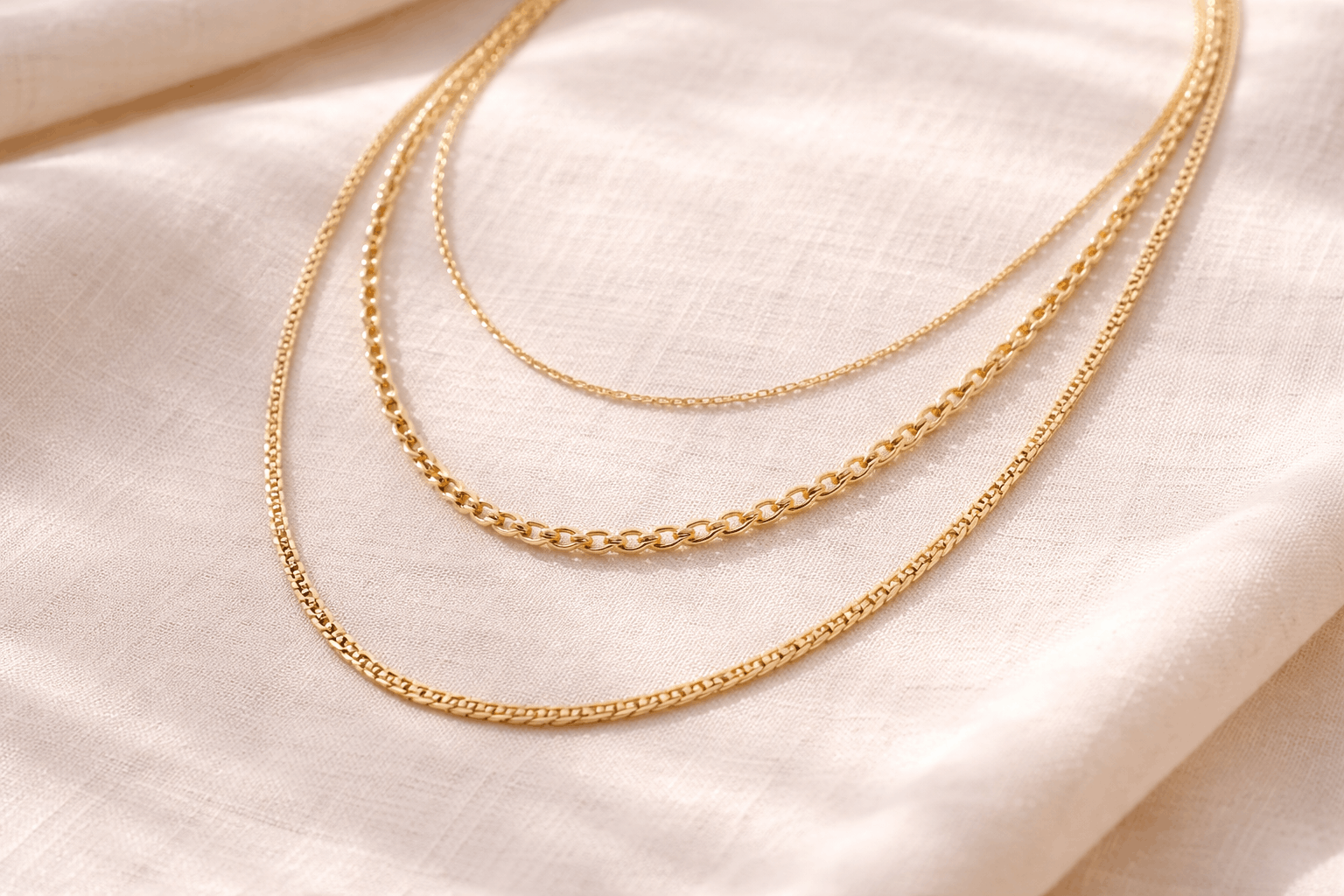 Capas con múltiples collares de oro