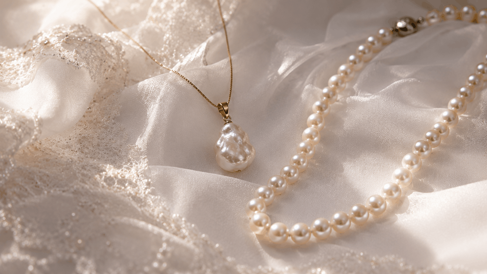 04. Joyería de perlas para bodas al aire libre: Combinando con tu vestido