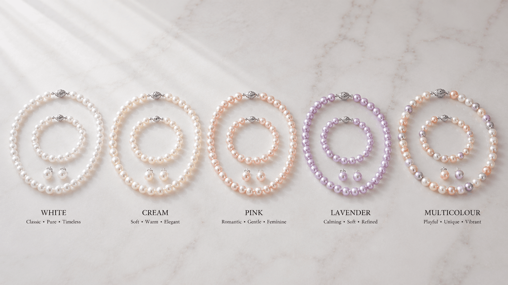 03. Colores de perlas disponibles en sets de agua dulce