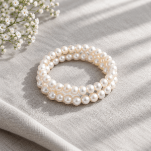 Guía de talla y cuidado de la pulsera de perlas elástica