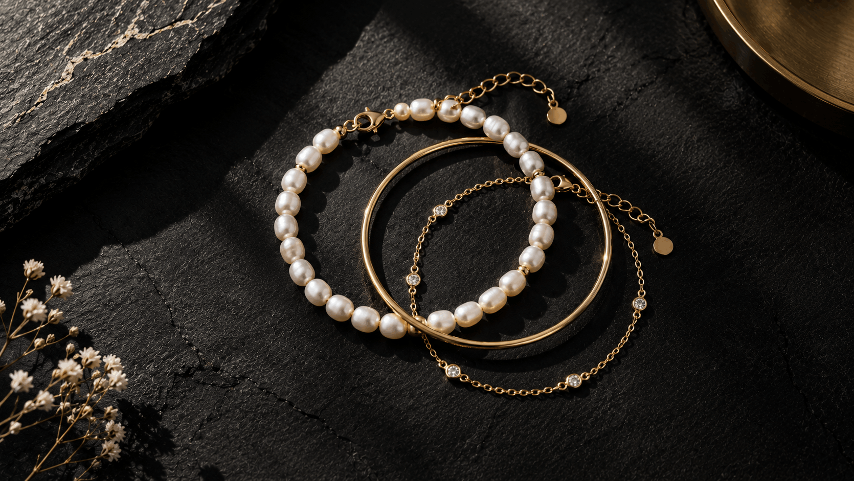 05. Cómo apilar una pulsera de perlas de agua dulce