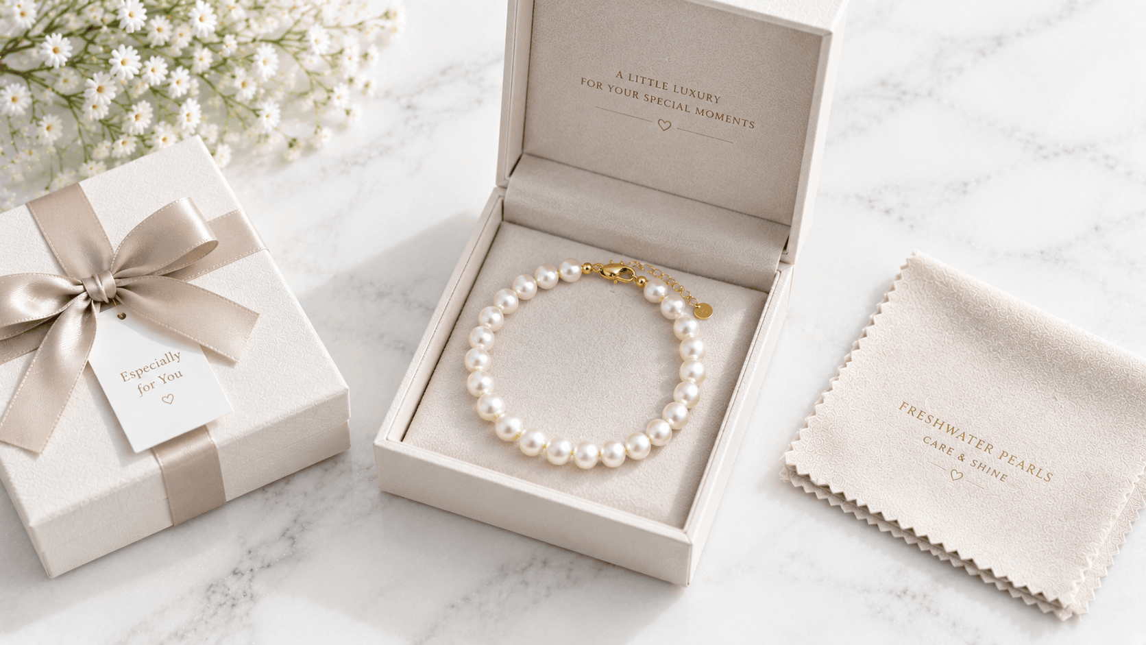 05. La pulsera de perlas de agua dulce como regalo