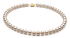 Conjunto de perlas Perla de Agua Dulce de calidad AAA de 7 a 8mm en color Blanco