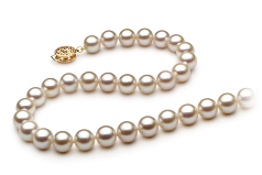 Collar de perlas Perla de Agua Dulce de calidad AAA de 7 a 8mm en color Blanco