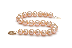 Pulsera de perlas Perla de Agua Dulce de calidad AA de 7 a 8mm en color Rosa