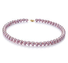 Conjunto de perlas Perla de Agua Dulce de calidad AA de 7 a 8mm en color Lavanda