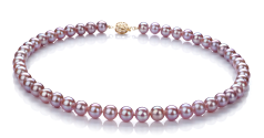Conjunto de perlas Perla de Agua Dulce de calidad AAA de 7.5 a 8mm en color Lavanda