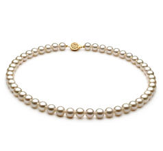 Collar de perlas Perla de Agua Dulce de calidad AAAA de 7 a 8mm en color Blanco