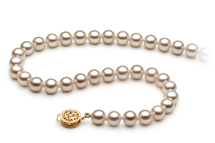 Collar de perlas Perla de Agua Dulce de calidad AAAA de 6 a 7mm en color Blanco