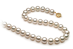 Collar de perlas Perla Akoya Japonesa de calidad AAA de 8.5 a 9mm en color Blanco