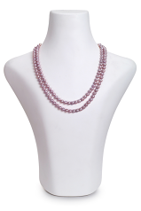 Collar de perlas Perla de Agua Dulce de calidad AA de 6 a 6.5mm en color Lavanda