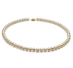 Collar de perlas Perla de Agua Dulce de calidad AA de 6 a 7mm en color Blanco