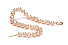 Pulsera de perlas Perla de Agua Dulce de calidad AA de 6 a 7mm en color Rosa