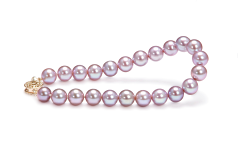 Pulsera de perlas Perla de Agua Dulce de calidad AAAA de 7 a 8mm en color Lavanda