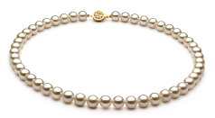 Conjunto de perlas Perla de Agua Dulce de calidad AAAA de 7 a 8mm en color Blanco