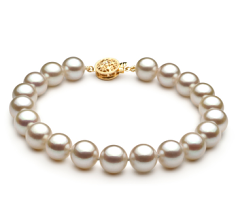 Pulsera de perlas Perla Akoya Japonesa de calidad AAA de 8.5 a 9mm en color Blanco