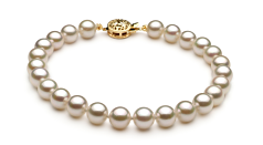 Conjunto de perlas Perla Akoya Japonesa de calidad AA de 6.5 a 7mm en color Blanco