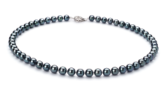 Conjunto de perlas Perla Akoya Japonesa de calidad AA de 6.5 a 7mm en color Negro