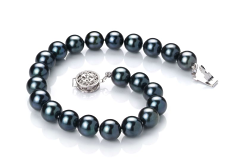 Conjunto de perlas Perla Akoya Japonesa de calidad AA de 7.5 a 8mm en color Negro