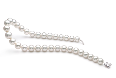 Collar de perlas Mar del Sur de calidad AAA+ de 12 a 15mm en color Blanco