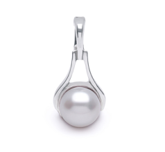 Colgante de perlas Perla de Agua Dulce de calidad AA de 9 a 10mm en color Blanco