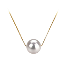 Colgante de perlas Perla Akoya Japonesa de calidad AAA de 8 a 9mm en color Blanco