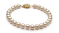 Conjunto de perlas Perla de Agua Dulce de calidad AAA de 6 a 7mm en color Blanco
