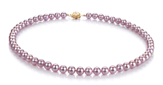Conjunto de perlas Perla de Agua Dulce de calidad AAAA de 6 a 6.5mm en color Lavanda