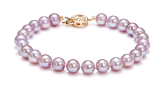 Conjunto de perlas Perla de Agua Dulce de calidad AAAA de 6 a 6.5mm en color Lavanda
