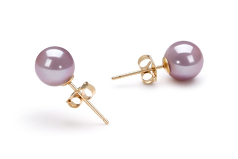 Conjunto de perlas Perla de Agua Dulce de calidad AAAA de 6 a 6.5mm en color Lavanda