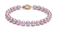 Conjunto de perlas Perla de Agua Dulce de calidad AAA de 6 a 6.5mm en color Lavanda