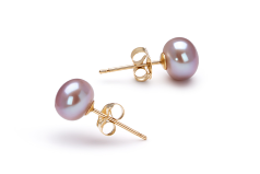Conjunto de perlas Perla de Agua Dulce de calidad AAA de 6 a 6.5mm en color Lavanda