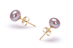 Conjunto de perlas Perla de Agua Dulce de calidad AA de 6 a 6.5mm en color Lavanda