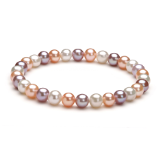 Pulsera de perlas Perla de Agua Dulce de calidad AA de 6 a 7mm en color Multicolor