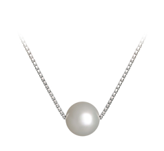 Colgante de perlas Perla de Agua Dulce de calidad AA de 8 a 9mm en color Blanco