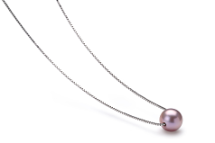 Colgante de perlas Perla de Agua Dulce de calidad AA de 8 a 9mm en color Lavanda