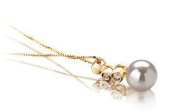 Colgante de perlas Perla Akoya Japonesa de calidad AAA de 7 a 8mm en color Blanco