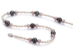 Collar de perlas Perla de Agua Dulce de calidad A de 3 a 8mm en color Multicolor