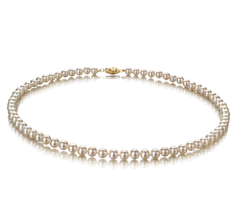 Collar de perlas Perla de Agua Dulce de calidad AA de 5 a 5.5mm en color Blanco