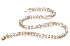 Collar de perlas Perla de Agua Dulce de calidad AA de 5 a 5.5mm en color Blanco