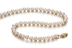Collar de perlas Perla de Agua Dulce de calidad AA de 5 a 5.5mm en color Blanco