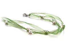 Collar de perlas Perla de Agua Dulce de calidad A de 5 a 6mm en color Blanco