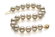 Pulsera de perlas Perla de Agua Dulce de calidad AA de 8.5 a 9mm en color Blanco