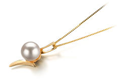 Colgante de perlas Perla Akoya Japonesa de calidad AA de 6 a 7mm en color Blanco