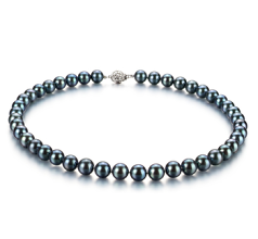 Collar de perlas Perla Akoya Japonesa de calidad AAA de 8 a 8.5mm en color Negro
