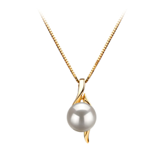Colgante de perlas Perla Akoya Japonesa de calidad AAA de 6 a 7mm en color Blanco